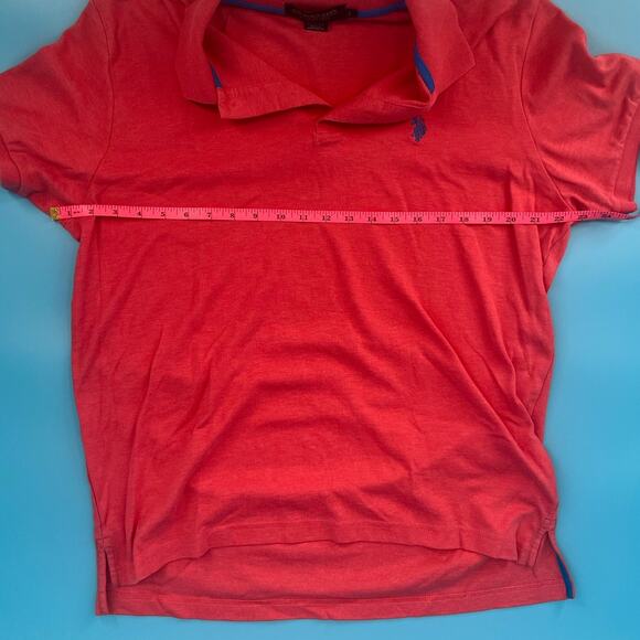 US Polo Assn. Coral Pink Men’s Short Sleeve Polo Size Large - Picture 4 of 4